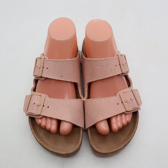 Birkenstock Arizona Vegan Pink Women's Size EU 39 US 8 Buckle Slides Sandals - Picture 2 of 9